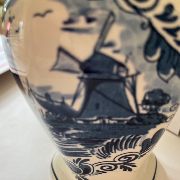 Delft/Blauw Delft Distel/Hand Painted/Made in Holland/Vase - Picture 9 of 11